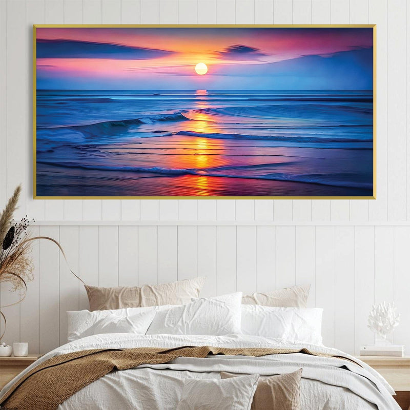 Sun Setting Ocean Canvas