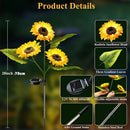 GobekUsa Sunflower Solar LED Garden Light - Auto Brightness