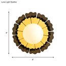 GobekUsa Sunflower Sconce Light Metallic Wall Lamp: Macaron Yellow 1-Light, Matte White Glass Ball