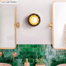 GobekUsa Sunflower Sconce Light Metallic Wall Lamp: Macaron Yellow 1-Light, Matte White Glass Ball