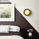 GobekUsa Sunflower Sconce Light Metallic Wall Lamp: Macaron Yellow 1-Light, Matte White Glass Ball