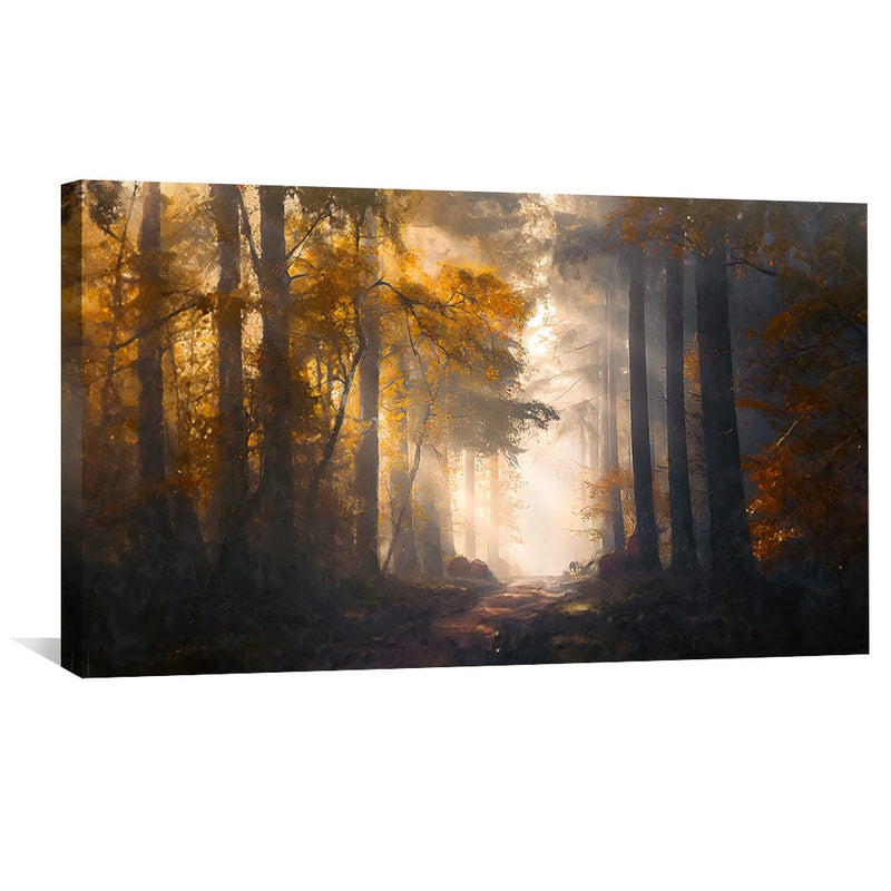 Sunlit Pathway Canvas