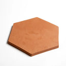 Sunrise Natural Hand Pressed Hexagon 8 Terracotta Tiles 8x8
