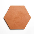 Sunrise Natural Hand Pressed Hexagon 8 Terracotta Tiles 8x8