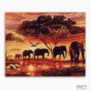 Sunset Elephants