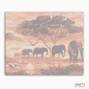 Sunset Elephants