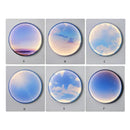 GobekUsa Circular Ring Sky Blue White Cloud Wall Lamp for Living Room Baby Bedroom