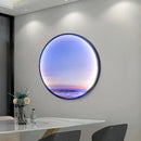 GobekUsa Circular Ring Sky Blue White Cloud Wall Lamp for Living Room Baby Bedroom