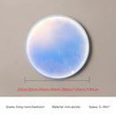 GobekUsa Circular Ring Sky Blue White Cloud Wall Lamp for Living Room Baby Bedroom