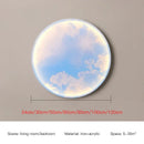 GobekUsa Circular Ring Sky Blue White Cloud Wall Lamp for Living Room Baby Bedroom