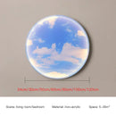 GobekUsa Circular Ring Sky Blue White Cloud Wall Lamp for Living Room Baby Bedroom
