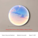 GobekUsa Circular Ring Sky Blue White Cloud Wall Lamp for Living Room Baby Bedroom