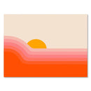 GobekUsa Sunset Rainbow Flower Canvas Art Print