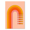 GobekUsa Sunset Rainbow Flower Canvas Art Print