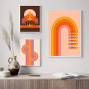 GobekUsa Sunset Rainbow Flower Canvas Art Print