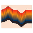 GobekUsa Sunset Rainbow Flower Canvas Art Print