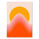 GobekUsa Sunset Rainbow Flower Canvas Art Print