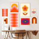 GobekUsa Sunset Rainbow Flower Canvas Art Print