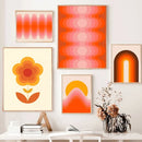 GobekUsa Sunset Rainbow Flower Canvas Art Print