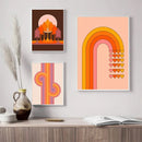 GobekUsa Sunset Rainbow Flower Canvas Art Print