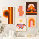 GobekUsa Sunset Rainbow Flower Canvas Art Print