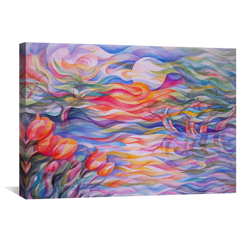 Sunset Tulips Canvas