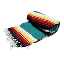 Teal Sunset Baja Diamond Yoga Blanket by West Path