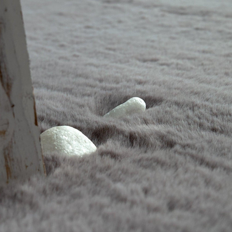 Super Soft Area Rug Fluffy High Pile Cosy Luxurious Touch in Solid Anthracite