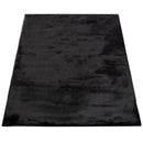 Super Soft Area Rug Fluffy High Pile Cosy Luxurious Touch in Solid Black