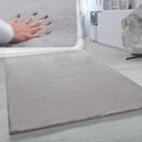Super Soft Area Rug Fluffy High Pile Cosy Luxurious Touch in Solid Grey