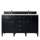 James Martin Brittany 60" Double Bathroom Vanity, Black Onyx