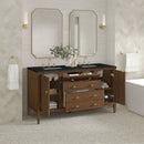 James Martin Myrrin 60" Double Bathroom Vanity, Mid-Century Walnut