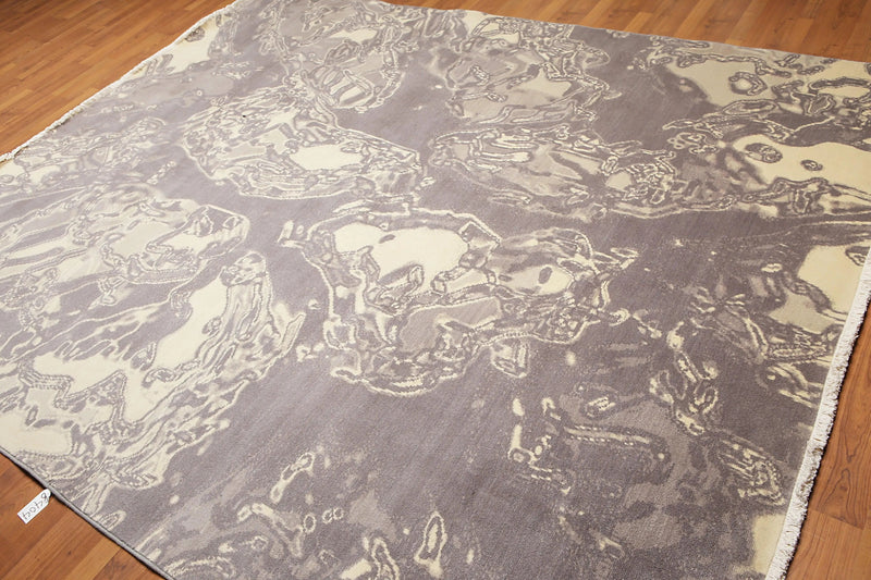 8' x 10' Modern 100% Wool Oriental Area rug 8x10 ft Gray
