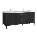 James Martin Myrrin 72" Double Bathroom Vanity, Carbon Oak