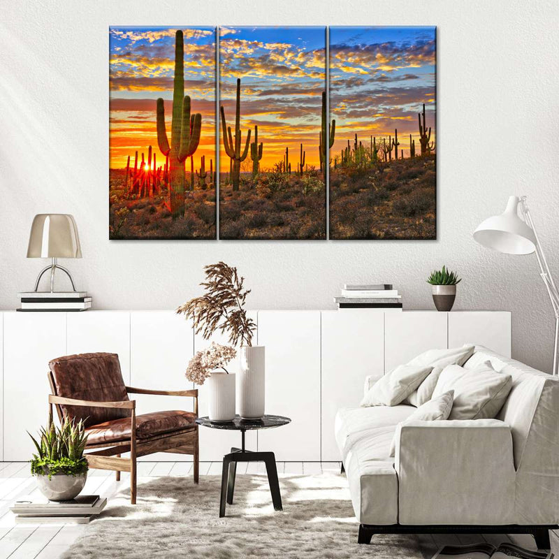 Sunset Cactus Wall Art