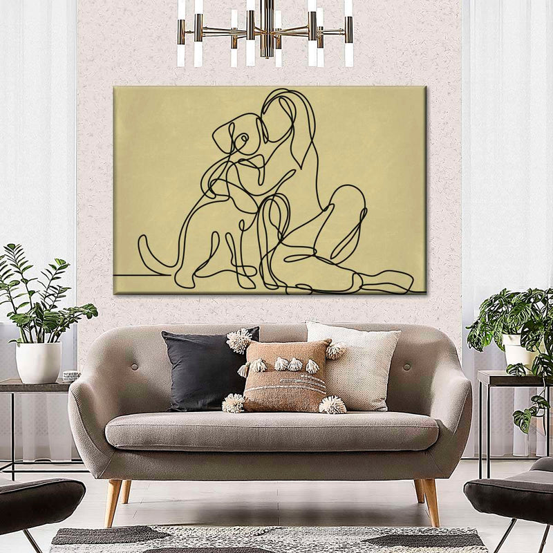 Woman Loving Dog Wall Art