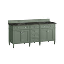 James Martin Brittany 72" Double Bathroom Vanity, Smokey Celadon