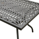 Ornate Outdoor Mesh Aluminum Black 68-in Rectangle Patio Dining Table