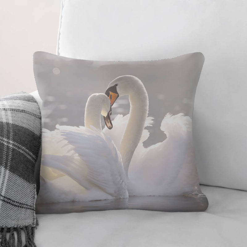 Swan Heart Cushion