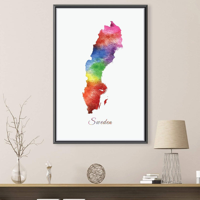 Sweden Rainbow Canvas