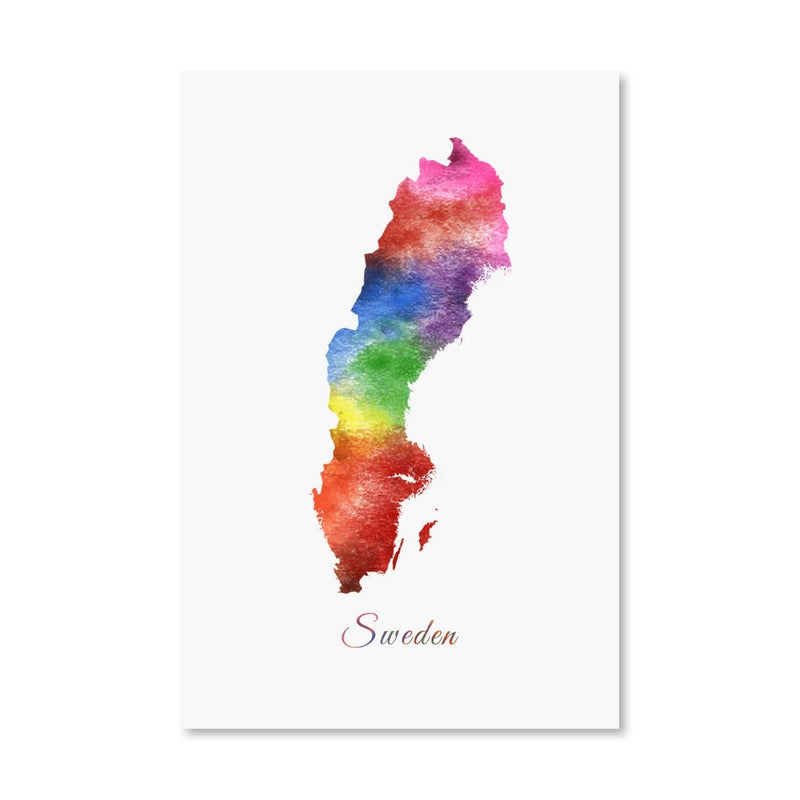 Sweden Rainbow Canvas