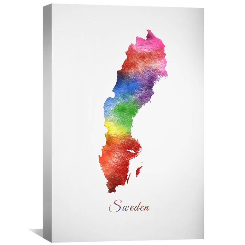 Sweden Rainbow Canvas