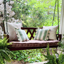 Brown Porch Swing with Cushion by Decor Steals