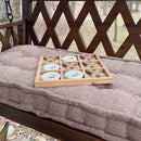 Brown Porch Swing with Cushion by Decor Steals