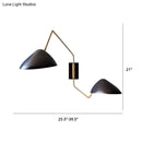 GobekUsa Swing Arm Black Wall Sconce: Metal Duckbill Reading Wall Light with 2-Bulb Design