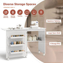 Folding Sewing Craft Table Shelf Storage Cabinet Home Furniture by LJGDeals