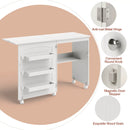Folding Sewing Craft Table Shelf Storage Cabinet Home Furniture by LJGDeals