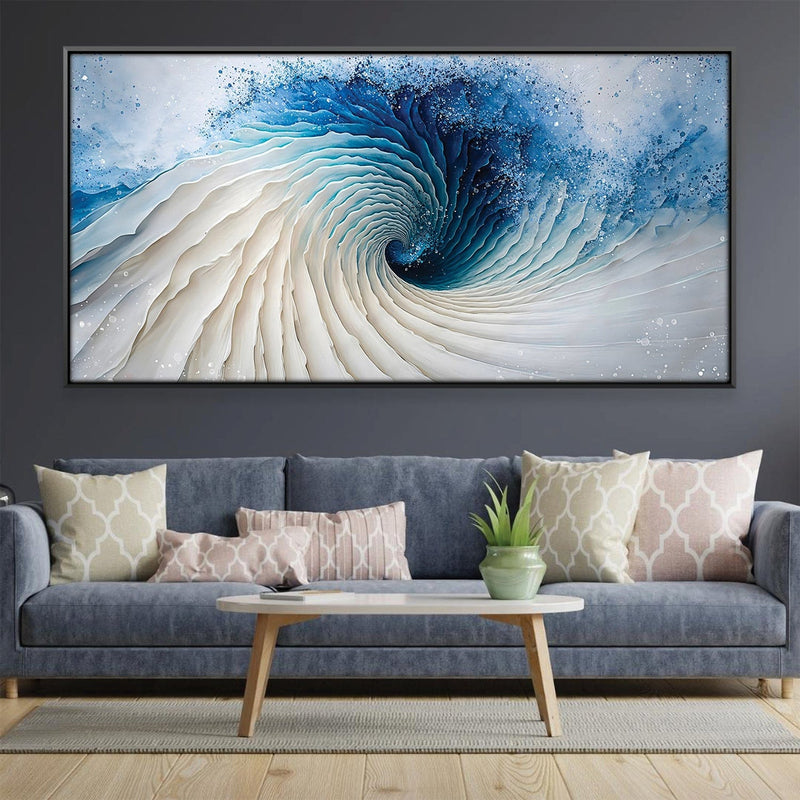 Swirl Blue Depth Canvas