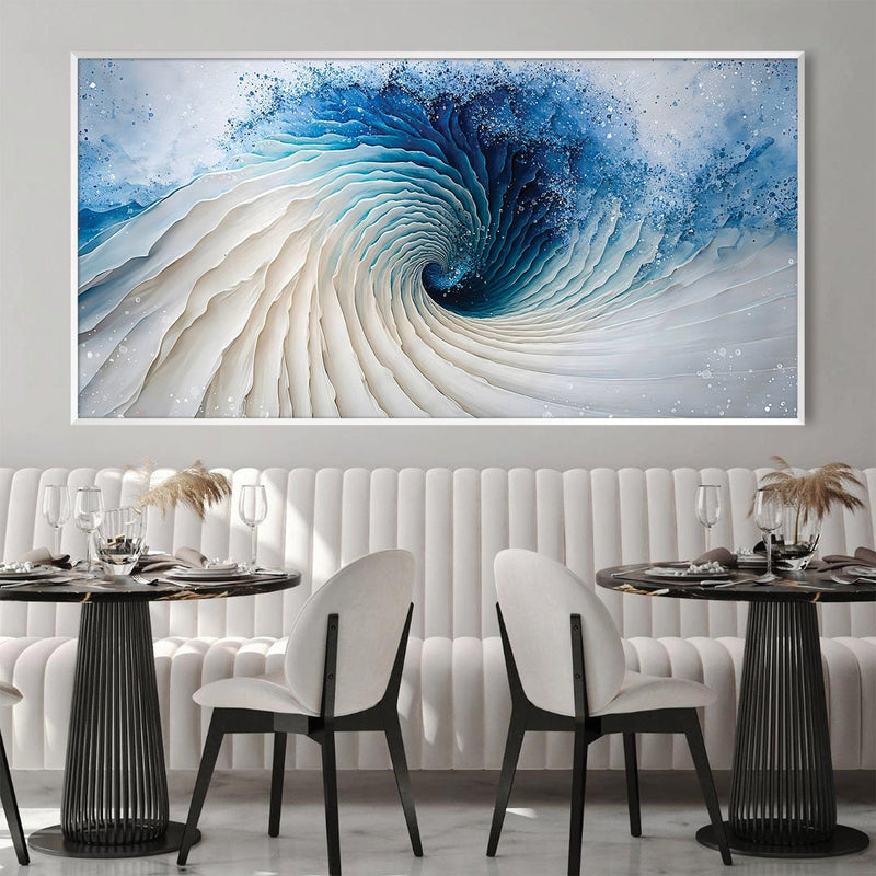 Swirl Blue Depth Canvas