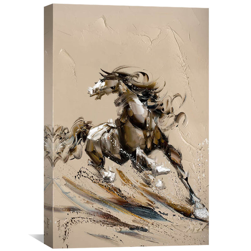 Swirling Stallion Oil Painting